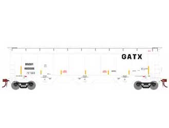 Athearn Genesis G89957 HO Scale Trinity 3 Bay Covered Hopper Ex-GATX BNSF 489566