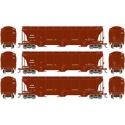 Athearn Genesis G89960 HO Scale Trinity 3 Bay Covered Hopper "Re-paint" BNSF 3 Pack