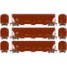 Athearn Genesis G89960 HO Scale Trinity 3 Bay Covered Hopper "Re-paint" BNSF 3 Pack
