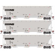 Athearn Genesis G89963 HO Scale Trinity 3 Bay Covered Hopper Norfolk Southern NS 3 Pack #1