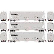 Athearn Genesis G89964 HO Scale Trinity 3 Bay Covered Hopper Norfolk Southern NS 3 Pack #2
