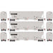 Athearn Genesis G89964 HO Scale Trinity 3 Bay Covered Hopper Norfolk Southern NS 3 Pack #2