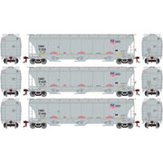 Athearn Genesis G89968 HO Scale Trinity 3 Bay Covered Hopper Union Pacific CMO 3 Pack #1