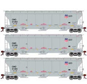 Athearn Genesis G89969 HO Scale Trinity 3 Bay Covered Hopper Union Pacific CMO 3 Pack #2