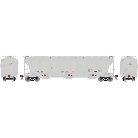 Athearn Genesis G89975 HO Scale Trinity 3 Bay Covered Hopper Grey Data Only