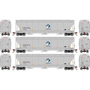 Athearn Genesis G89985 HO Scale Trinity 3 Bay Covered Hopper ADMX 3 Pack #2