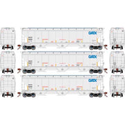 Athearn Genesis G89988 HO Scale Trinity 3 Bay Covered Hopper GATX/GACX 3 Pack
