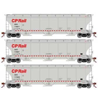 Athearn Genesis G89998 HO Scale Trinity 3 Bay Covered Hopper Canadian Pacific CP/SOO 3 Pack #1