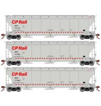 Athearn Genesis G89999 HO Scale Trinity 3 Bay Covered Hopper Canadian Pacific CP/SOO 3 Pack #2