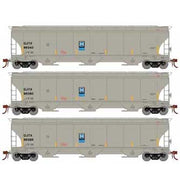 Athearn Genesis G90006 HO Scale Trinity 3 Bay Covered Hopper DJJX 3 Pack