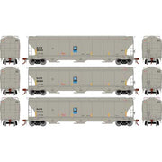 Athearn Genesis G90006 HO Scale Trinity 3 Bay Covered Hopper DJJX 3 Pack