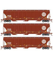 Athearn Genesis G90005 HO Scale Trinity 3 Bay Covered Hopper BNSF "Circle/Cross" 3 Pack #1