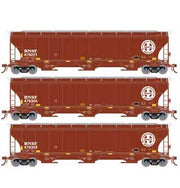 Athearn Genesis G90006 HO Scale Trinity 3 Bay Covered Hopper BNSF "Circle/Cross" 3 Pack #2