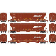 Athearn Genesis G90010 HO Scale Trinity 3 Bay Covered Hopper BNSF "Wedge/Swoosh" 3 Pack #2