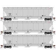 Athearn Genesis G97145 HO Scale Trinity 3 Bay Covered Hopper ConAgra CAGX 3 Pack #1