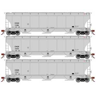 Athearn Genesis G97145 HO Scale Trinity 3 Bay Covered Hopper ConAgra CAGX 3 Pack #1