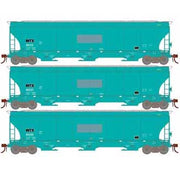 Athearn Genesis G97153 HO Scale Trinity 3 Bay Covered Hopper Ex-AGP INTX 3 Pack #1