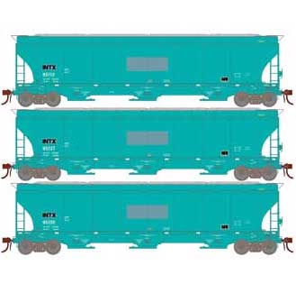 Athearn Genesis G97153 HO Scale Trinity 3 Bay Covered Hopper Ex-AGP INTX 3 Pack #1