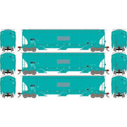 Athearn Genesis G97153 HO Scale Trinity 3 Bay Covered Hopper Ex-AGP INTX 3 Pack #1