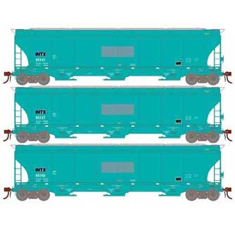 Athearn Genesis G97154 HO Scale Trinity 3 Bay Covered Hopper Ex-AGP INTX 3 Pack #2