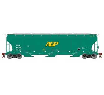 Athearn Genesis G97155 HO Scale Trinity 3 Bay Covered Hopper AG Processing AGP 96000