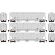 Athearn Genesis G97165 HO Scale Trinity 3 Bay Covered Hopper General American GCCX 3 Pack #1