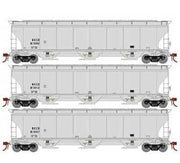 Athearn Genesis G97165 HO Scale Trinity 3 Bay Covered Hopper General American GCCX 3 Pack #1