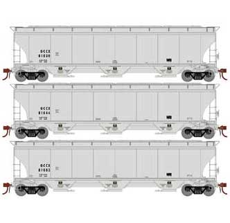 Athearn Genesis G97166 HO Scale Trinity 3 Bay Covered Hopper General American GCCX 3 Pack #2