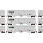 Athearn Genesis G97170 HO Scale Trinity 3 Bay Covered Hopper Norfolk Southern NS 3 Pack #2