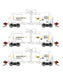 Athearn Genesis GN15332 N Scale 13,000 Gallon Acid Tank Car "White" UTLX 3 Pack