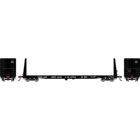 Athearn HO Scale 17236 60' Bulkhead Flatcar Spokane Portland & Seattle SP&S 35003