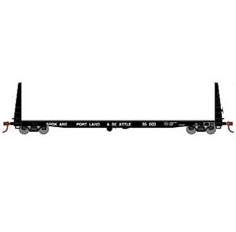 Athearn HO Scale 17236 60' Bulkhead Flatcar Spokane Portland & Seattle SP&S 35003