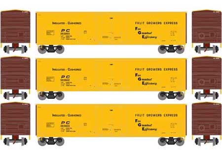 Athearn HO 76131 50' Youngstown Plug Door Boxcar Penn Central PC 3 Pack