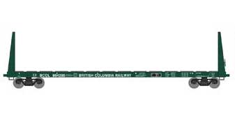 Athearn HO 90533 60' Bulkhead Flatcar British Columbia Railway BCOL 864285