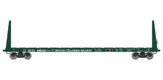 Athearn HO 90535 60' Bulkhead Flatcar British Columbia Railway BCOL 866309