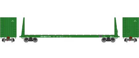 Athearn HO 90537 60' Bulkhead Flatcar Burlington Northern BN 621114