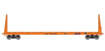 Athearn HO 90545 60' Bulkhead Flatcar Illinois Central Gulf ICG 976996