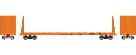 Athearn HO 90546 60' Bulkhead Flatcar Illinois Central Gulf ICG 978326