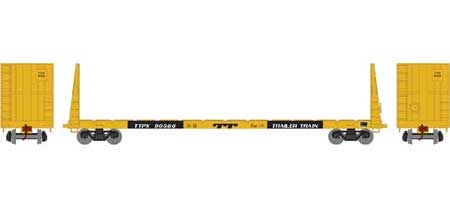 Athearn HO 90553 60' Bulkhead Flatcar Trailer Train TT 90366