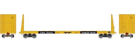 Athearn HO 90554 60' Bulkhead Flatcar Trailer Train TT 90491