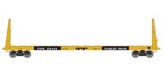 Athearn HO 90554 60' Bulkhead Flatcar Trailer Train TT 90491