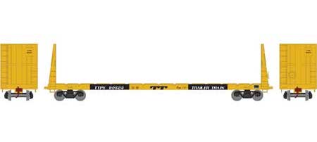 Athearn HO 90555 60' Bulkhead Flatcar Trailer Train TT 90523