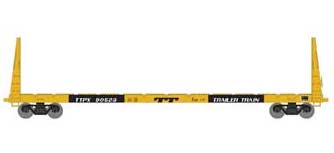 Athearn HO 90555 60' Bulkhead Flatcar Trailer Train TT 90523