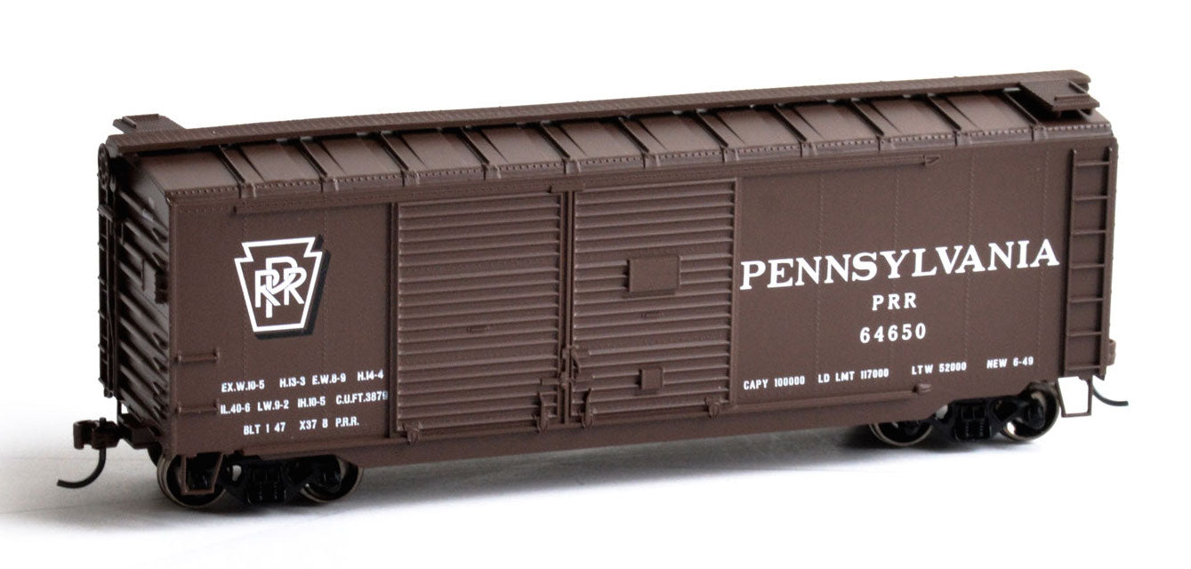 Athearn HO Scale 14737 40' Double Door Boxcar Pennsylvania Railroad "Shadow Keystone", PRR #64650