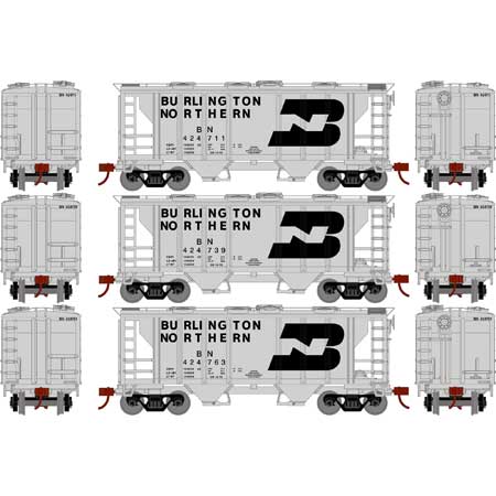 Athearn HO Scale 15417 PS-2 2003 Covered Hopper Burlington Northern BN 3 Pack