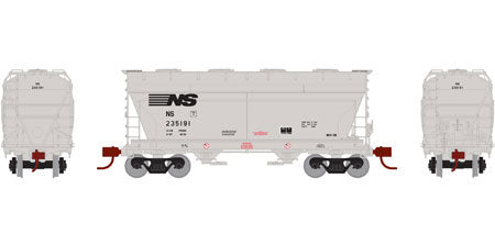 Athearn HO Scale 15497 ACF 2970 2 Bay Covered Hopper Norfolk Southern NS #235191