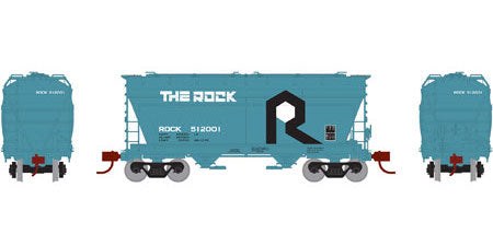 Athearn HO Scale 15499 ACF 2970 2 Bay Covered Hopper Rock Island RI #512013