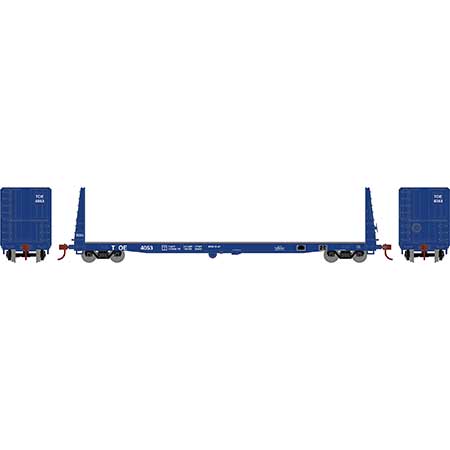 Athearn HO Scale 17222 60' Bulkhead  Flatcar Texas Oklahoma & Eastern TOE 4053