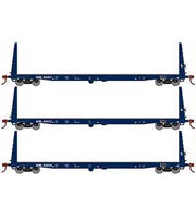 Athearn HO Scale 17226 60' Bulkhead  Flatcar Montana Rail Link MRL 3 Pack