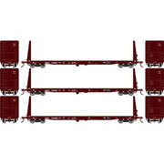 Athearn HO Scale 17229 60' Bulkhead Flatcar NOKL 3 Pack